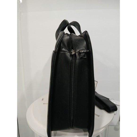 NEW Hartmann Limited Edition Black Leather Laptop Lawyer Briefcase Messenger Bag - Picture 5 of 10